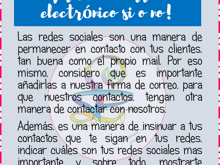 📢Colocar las redes sociales firma de correo electrónico si o no!👇