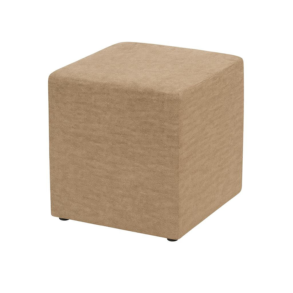 Puff Quadrado Marrom Mescla – Best Mobília