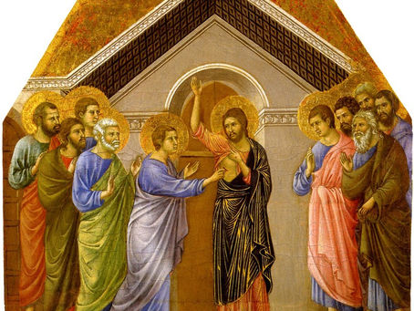 The Incredulity of Thomas 1308-1311 : Duccio, di Buoninsegna, 1319? –