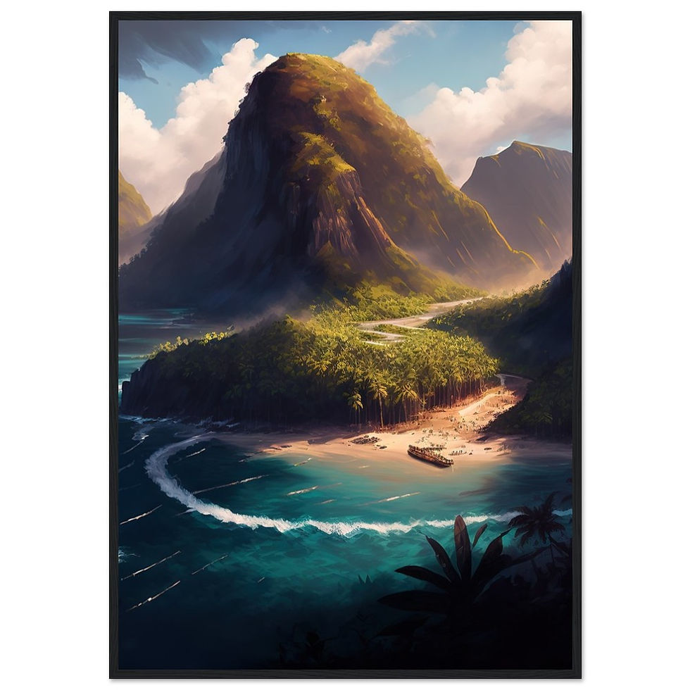 Thumbnail: American Samoa National Park - Premium Matte Paper Wooden Framed Poster