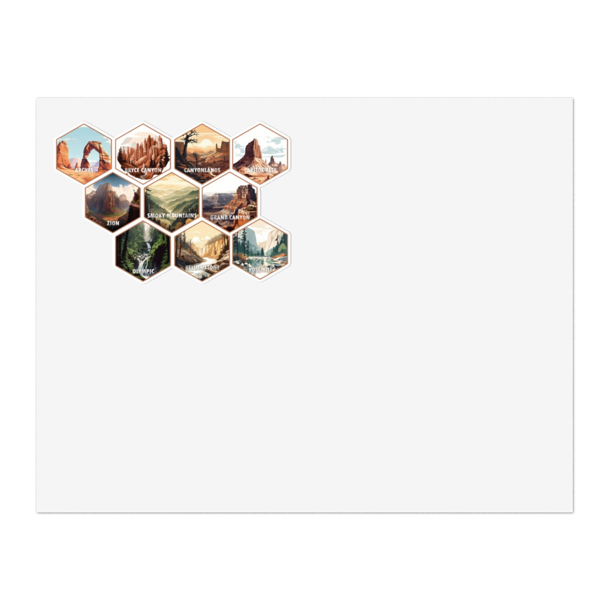 10 Unique My National Park Adventure - Sticker Sheet Bundle, 10pcs