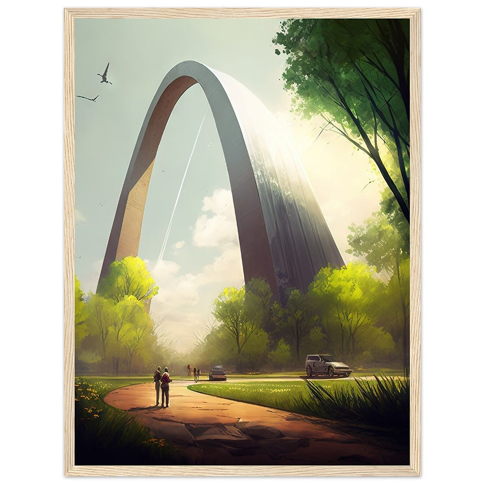 Thumbnail: Gateway Arch National Park - Premium Matte Paper Wooden Framed Poster