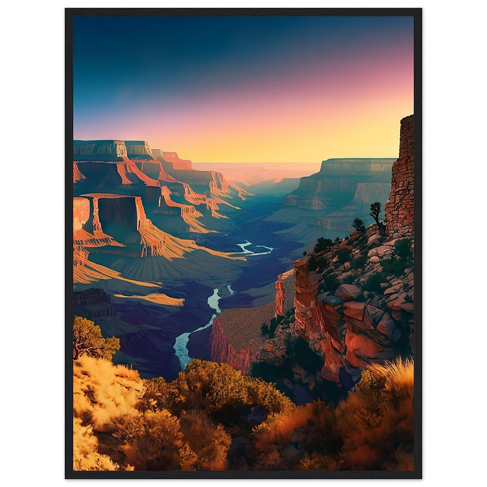 Thumbnail: Grand Canyon National Park - Premium Matte Paper Wooden Framed Poster
