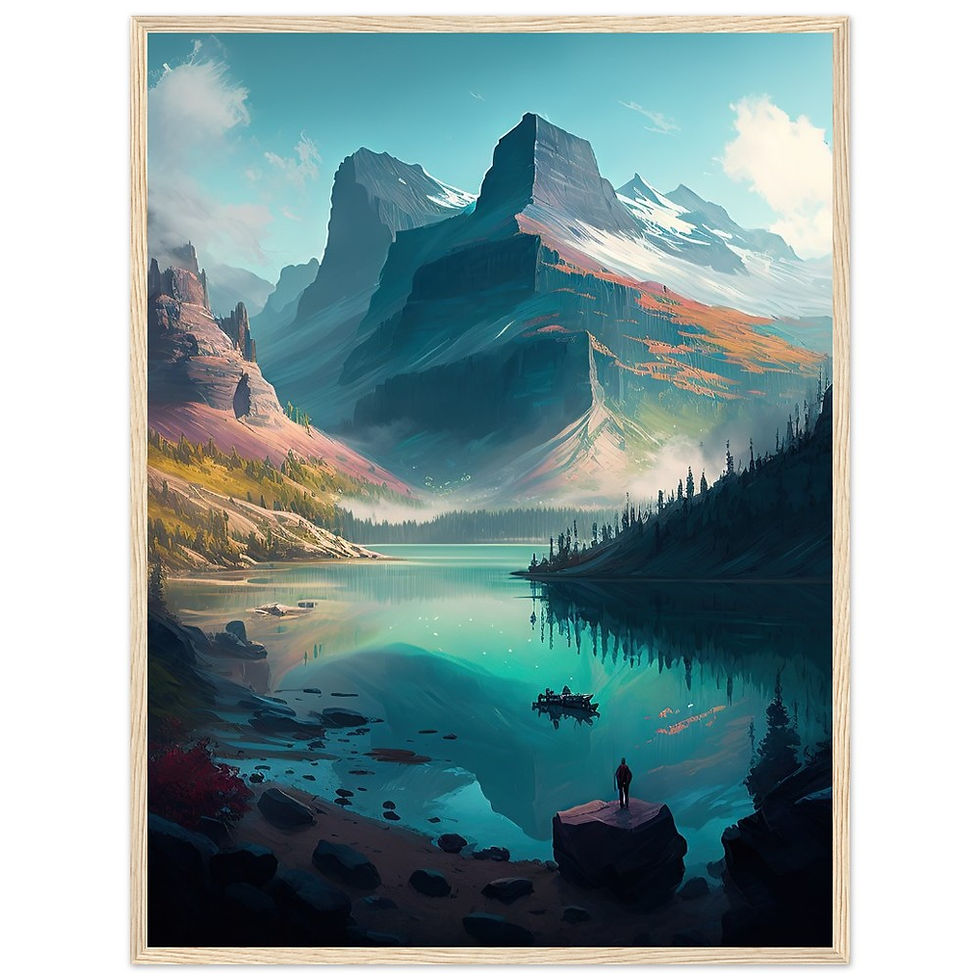 Thumbnail: Glacier National Park - Premium Matte Paper Wooden Framed Poster
