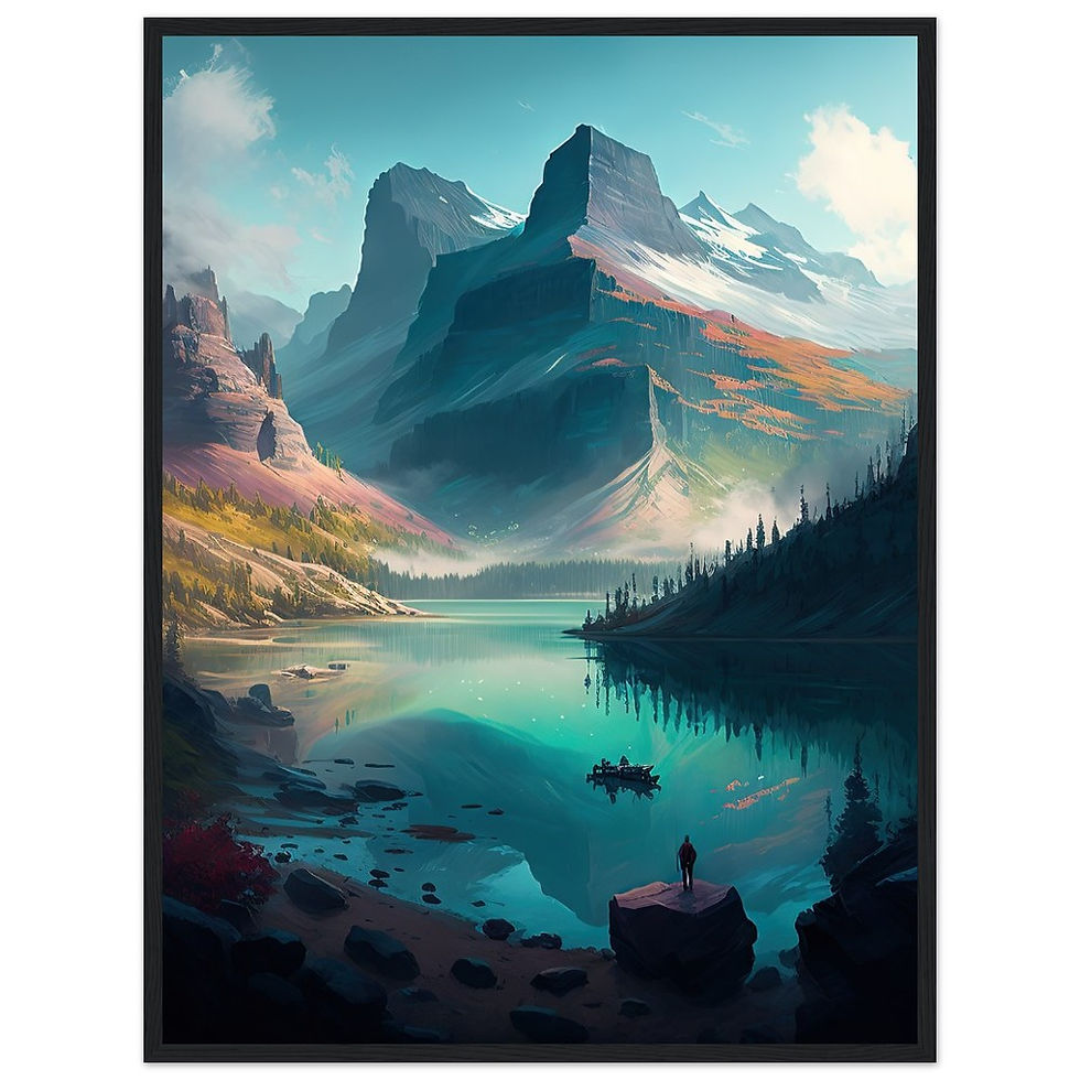 Thumbnail: Glacier National Park - Premium Matte Paper Wooden Framed Poster