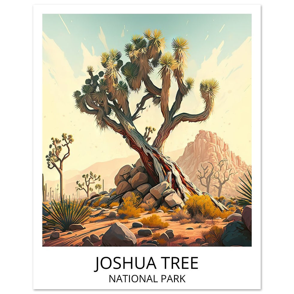 Thumbnail: Joshua Tree National Park Poster - USA National Parks Travel Art Poster