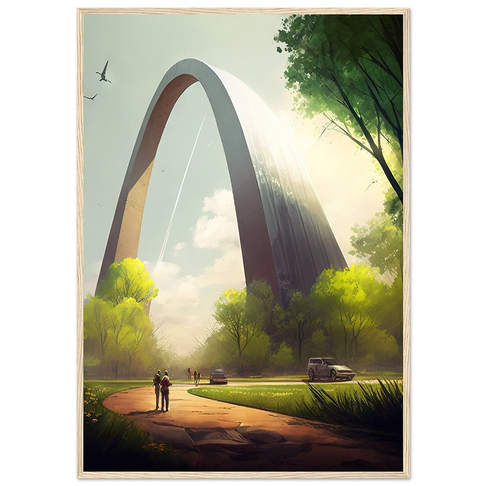 Thumbnail: Gateway Arch National Park - Premium Matte Paper Wooden Framed Poster