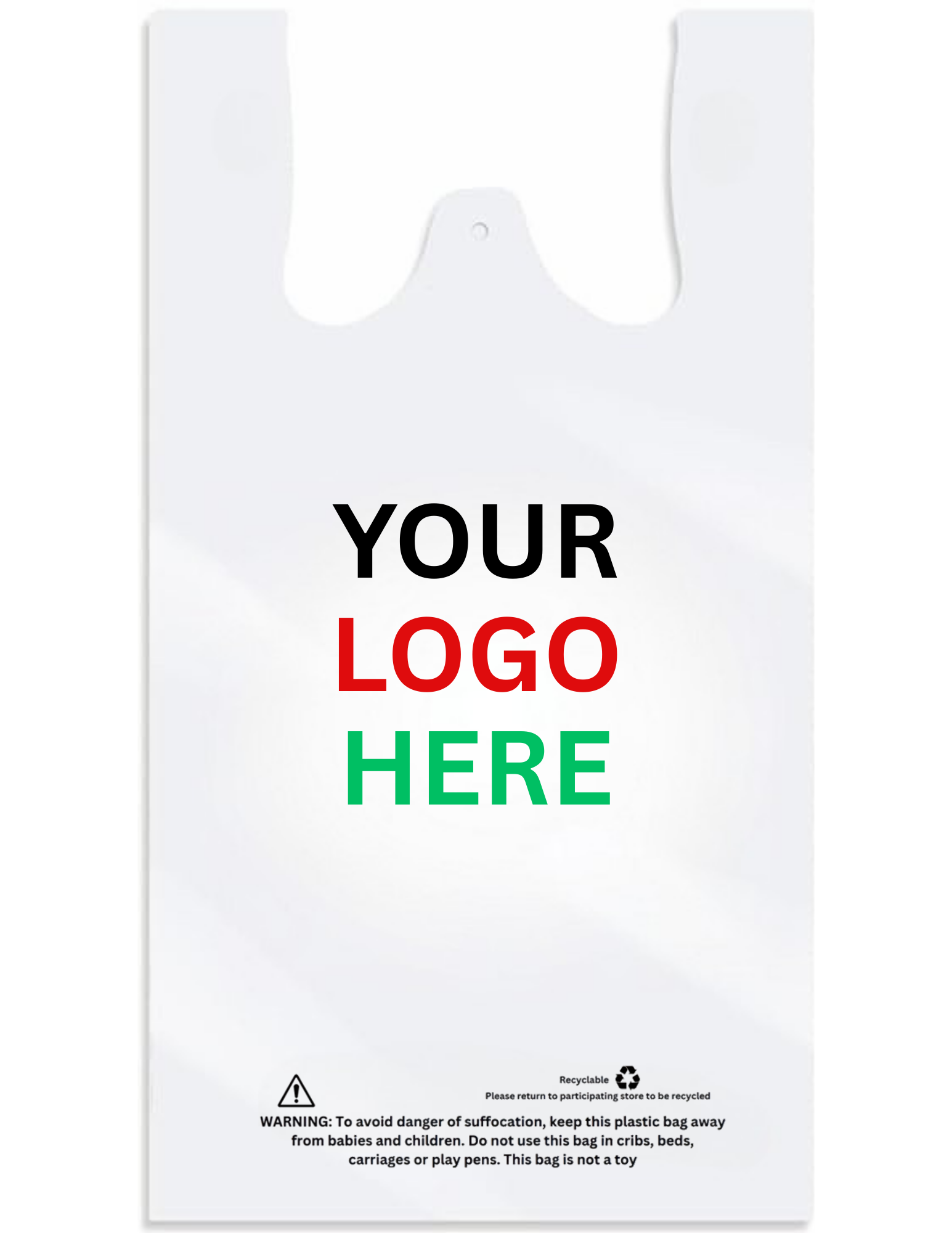 Single Use Custom Plastic T-shirt Bags