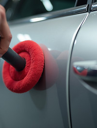This is a car being cleaned