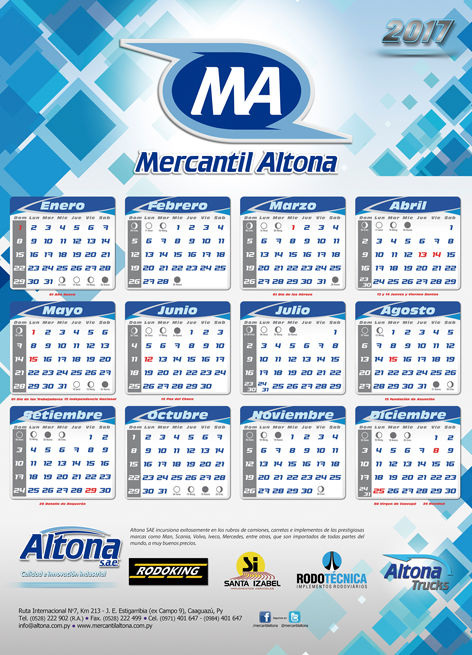 Calendario Mercantil Altona