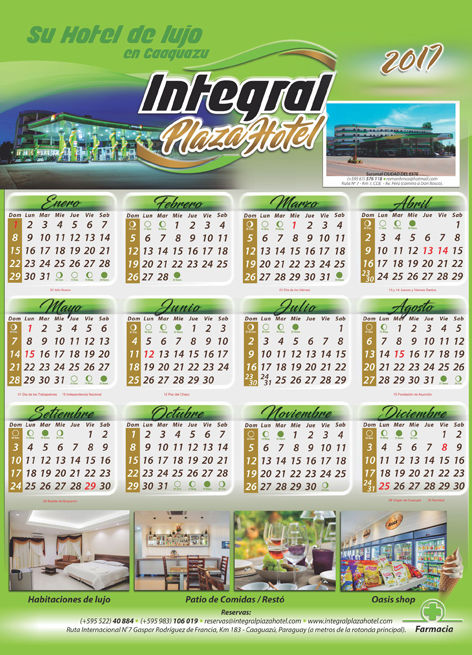 Calendario Integral Plaza Hotel