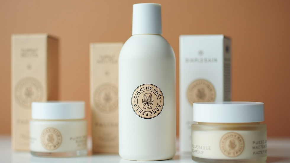 Eye-level view of cruelty-free certification logos on product packaging