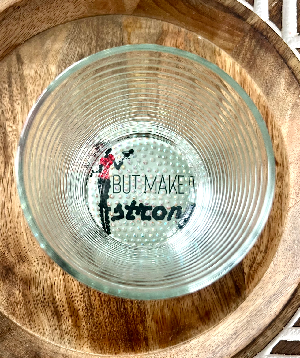 Thumbnail: skinny girl margarita coaster. skinny but make it strong. bedazzled and rhinestoned coaster