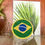Thumbnail: Bedazzled coaster featuring the Brazil flag on a soccer ball, ideal for Brazilian soccer fans and Brasileirão supporters. Han