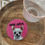 Thumbnail: handcrafted rhinestone coaster with a white Chihuahua design and “Dog Mom” text, displayed with sparkling rhinestones for pet