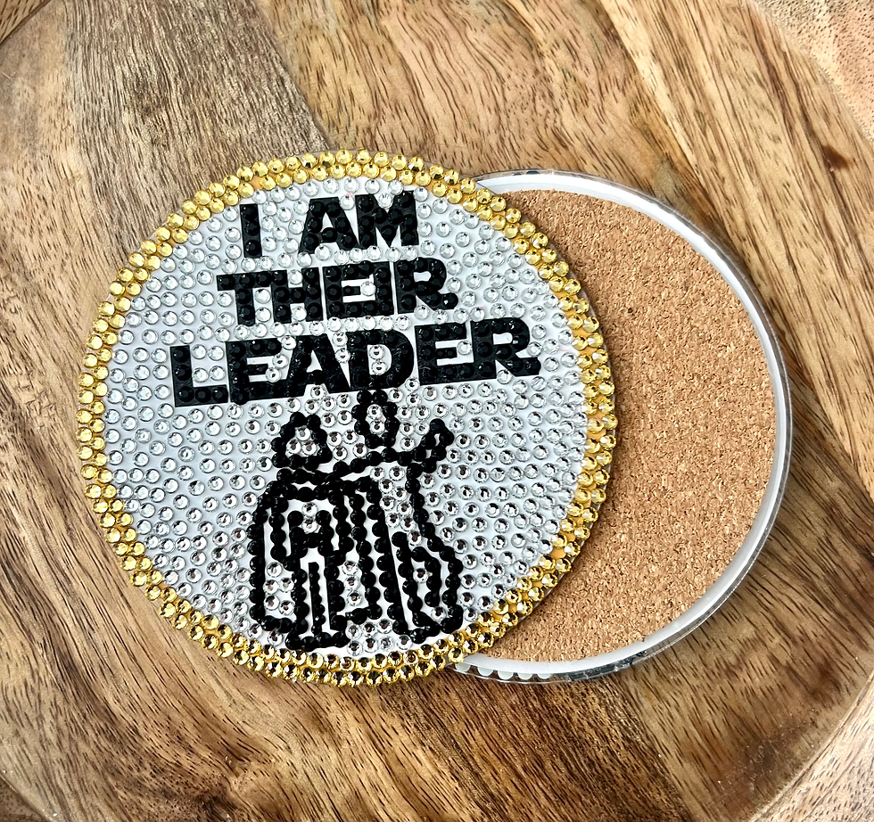 Thumbnail: Bedazzled coaster featuring a silhouette of Darth Vader, perfect for Star Wars enthusiasts. teacher appreciation day gift