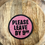 Thumbnail: Please Leave By 9PM bedazzled coaster, featuring a pink background adorned with sparkling rhinestones