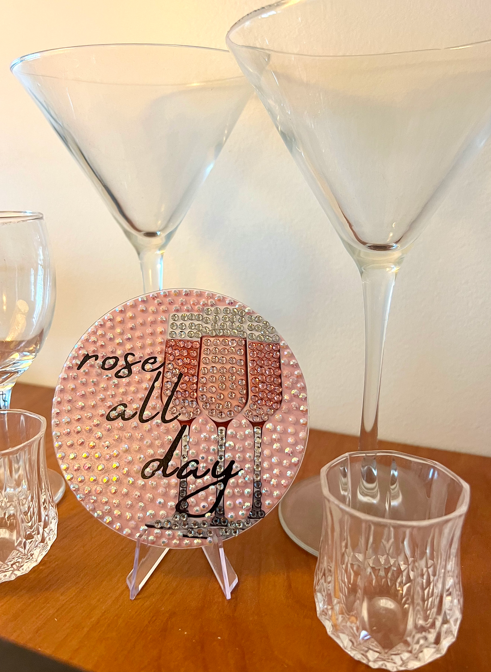 Thumbnail: glasses of rose with rose all day font. perfect gift for girlies and rose lovers