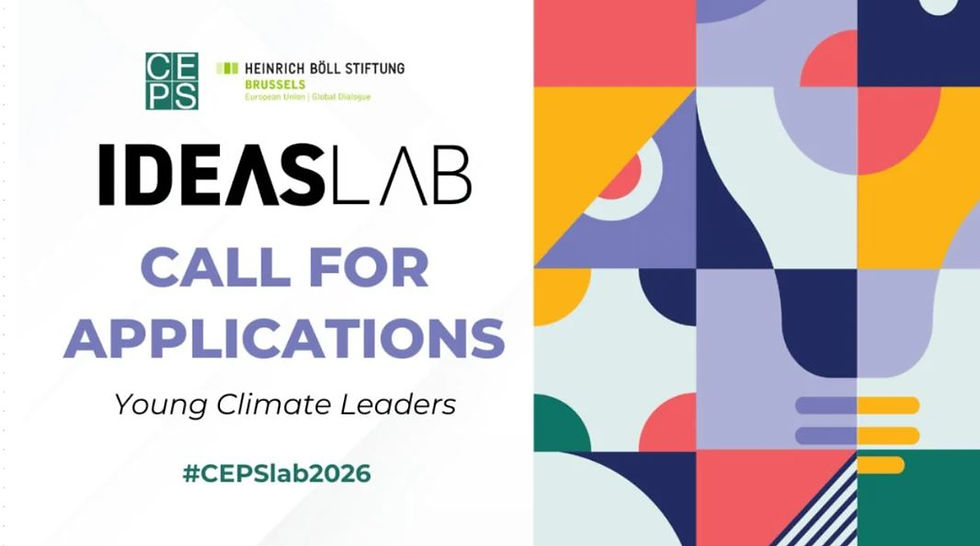 CHAMADA PARA CANDIDATURAS: JOVENS LÍDERES CLIMÁTICOS - IDEAS LAB 2026