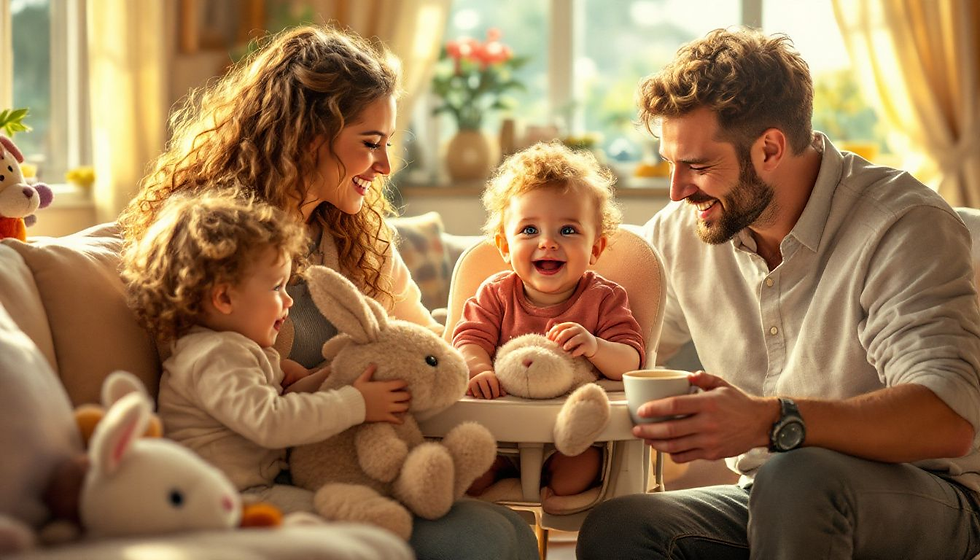 Capturing special moments with family during baby photoshoots.