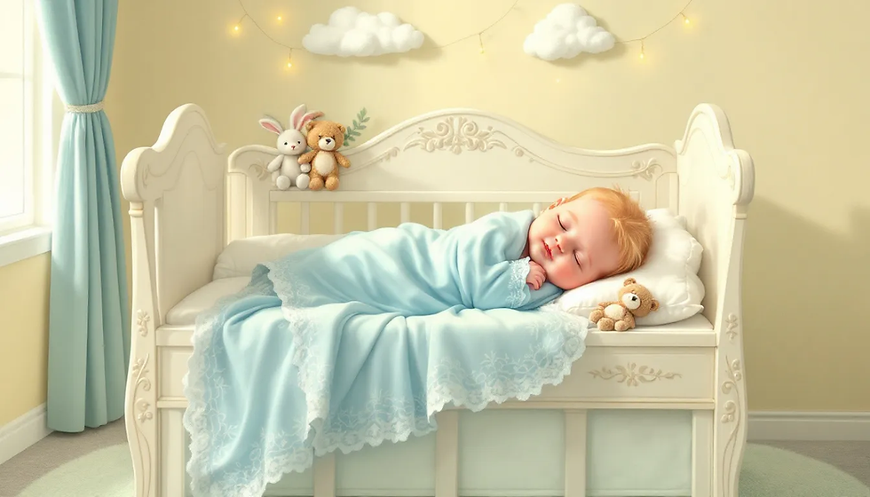 A well-rested baby enjoying a nap, preventing overtiredness.