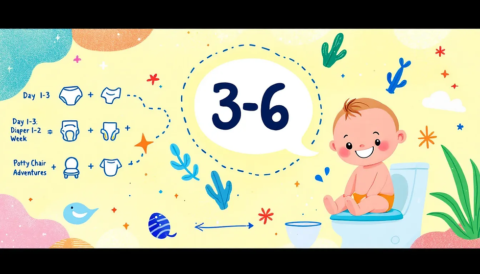 How Long Does Potty Training Take? Practical Tips for Parents
If you're wondering how long potty training takes, on average, it takes about six months, but it can range from a few weeks to several months depending on the child. This article will guide you through factors affecting the timeline and practical tips to help your child succeed.
Key Takeaways
Potty training typically takes over six months, varying widely by child; most children may take weeks, while others could take longer.
Recognizing signs of readiness, like staying dry for two hours, is essential for a smooth potty training experience.
Creating a supportive environment and using positive reinforcement can significantly ease the potty training process for children.
Understanding the Average Time for Potty Training
Potty training is a significant milestone, but it’s rarely a swift one. On average, it takes just over six months for a child to become fully potty trained. Yet, the timeline can vary significantly. Some children might grasp the concept in a matter of weeks, while others may long does potty training take several months or even longer.
Take, for example, Clare, whose child managed to grasp the basics in three days but still experienced accidents for about a month. Accidents are common, especially in the early stages of potty training. On the other hand, Steph’s son took a few months, illustrating that each child’s journey is unique. When Clare's daughter started potty training, she experienced accidents for about a month. Some parents find that their children understand how to urinate in the potty within a week, but bowel movements might take about a week longer to master.
It’s also important to note that staying consistently dry at night can take much longer—sometimes months or even years. This wide range in potty training duration underscores the importance of patience and flexibility. Each child is different, and their path to being fully potty trained will be uniquely their own. It's typical for accidents to happen as children learn to use the toilet effectively.
Age Milestones in Potty Training
Age plays a crucial role in potty training readiness. Typically, children complete potty training by the age of three. However, boys and girls often reach this milestone at different times. Girls usually begin potty training between 22 and 30 months, achieving success a bit earlier than boys, who might start around six months later. For instance, a boy might start potty training around six months later than a girl. A daughter might show readiness signs earlier, making the process smoother.
Children generally begin to develop the necessary skills to start potty training between 18 and 24 months. This period is critical as kids started potty training to gain bladder control and the ability to follow simple instructions—key components of successful potty training.
These are just averages. Some young children might be ready earlier, while others might need more time. Paying attention to your child’s behavior and cues can be more important than strictly adhering to age milestones.
Factors Influencing Potty Training Duration
Several factors influence how long potty training will take. Cognitive readiness is crucial—your child should be able to follow simple instructions and have the vocabulary to describe their needs. Moreover, creating a routine that encourages regular bathroom visits, such as after meals and upon waking, can significantly aid the process. Parents who decided to use the three-day potty-training method often evaluate their child's readiness first.
Consistency among caregivers also plays a significant role. For instance, one parent found that watching their son’s behaviors post-meal helped time potty sessions, eventually greatly improving his understanding of the process.
Family dynamics, too, play a role. Firstborn children often take more time to potty train compared to their youngest siblings. Additionally, the unique journey of each child means that flexibility and patience are paramount. Remember, no one child is the same, and each will have a unique potty training journey.
Signs Your Child is Ready for Potty Training
Recognizing the signs of potty training readiness is crucial for a smooth transition. One key indicator is when a child regularly stays dry for at least two hours, showing signs that their bladder muscles are sufficiently developed. Being able to pull down their pants and sitting on the potty are key readiness signs. A child’s interest in the bathroom habits of others can also signal readiness.
Using simple language around restroom activities can help children understand what to expect, easing them into the process. Moreover, a child’s temperament can affect how quickly they adapt to new routines, influencing the duration of potty training.
Family dynamics, like moving to a new house or the arrival of a new sibling, can delay readiness. Waiting for a child to show these readiness signs can result in a more positive and smoother potty training experience. If concerns arise, such as a lack of interest in toilet training by age 2.5 or not being trained by age 3, consulting a healthcare provider is advisable.
Making Potty Training Easier
Creating a supportive and positive environment is key to making potty training easier. Show appreciation when your toddler uses the toilet, but avoid excessive excitement to prevent performance anxiety. If toddlers perceive using the toilet as stressful, they may develop an aversion to it. Using a toilet insert can make the transition from a potty chair to a full-size toilet easier for your child.
Address any pain during bowel movements immediately to prevent reinforcing a child’s reluctance to use the toilet. As children progress, be prepared to adapt your techniques based on their changing focus and engagement.
Recognizing your child’s signals for needing to use the potty can help minimize accidents in the early stages. One effective strategy is using two layers of thin pajama pants to help children recognize when they are wet, enhancing their awareness. Accidents on the floor are common, so it's important to stay calm and supportive. Staying calm and supportive during accidents is crucial for maintaining your child’s confidence.
Common Challenges and How to Overcome Them
Potty training comes with its own set of challenges. Kids may exhibit anxiety due to fears about the toilet or previous painful experiences. If a child refuses to use the toilet, it might indicate they aren’t psychologically ready for potty training. Night time dryness can take longer to achieve and is often considered a separate milestone.
Introducing practice potty sessions with short durations can help ease a child’s fear and encourage acceptance. For children hesitant to pee, the sound of running water can sometimes encourage them to wash.
Daytime accidents are a normal part of the journey, depending on the child’s developmental stage. If a child consistently holds back poop, it’s important to seek advice from a pediatrician. Also, occasional accidents can be addressed with a child-sized potty that has proper foot support, making the child feel more secure and comfortable during rest. Accidents occur, and understanding this can help ease the process. It’s essential to wait for the child to feel ready. The child sat on the potty, which can help in this transition. It’s a big deal, and recognizing that accidents are happening is part of the journey. Parents often find the second time potty training easier due to increased experience.
When to Seek Professional Help
Sometimes, despite our best efforts, potty training challenges persist. If your child hasn’t mastered daytime potty training by age 4, it might be time to consult a pediatrician. Recognizing when a child is struggling is essential for their development.
Monitoring your child’s progress and discussing any concerns with a pediatrician can ensure that any developmental issues are addressed early. Seeking professional advice and using a method can provide you with additional strategies and peace of mind.
Potty Training Methods
There are various potty training methods, each with its own set of pros and cons. The three-day potty training approach involves keeping the child diaper-free for three days to quickly teach them toilet use. Starting the three-day potty-training method over a long weekend can provide the necessary focus and time. Increased fluids during this period can promote frequent urination and practice opportunities.
Gradual potty training can sometimes lead to confusion if it involves switching between diapers and underwear, potentially disrupting the learning process. Using training pants or pull-ups might lessen the sensation of being wet, making it harder for children to recognize when they need to use the toilet.
Creating a positive atmosphere is crucial. Offering rewards, like stickers or extra playtime, can motivate children to use the potty. Shorter, more frequent practice runs to the potty can help children learn the process better. Encouraging children to sit on the potty for a few minutes can normalize the experience.
Real-Life Experiences from Parents
Nothing beats learning from those who have been through the process in their own time. One parent found valuable insights by observing a cousin’s successful potty training with her girl child. Many parents have shared their unique experiences, reflecting a wide range of timelines and approaches.
Each child’s potty training journey is different, showcasing the individuality of the process for every child. Sharing your own stories and observations can foster a supportive community where parents can learn and grow together.
Summary
Potty training is a significant milestone in a child’s development, and while the journey can vary widely, patience and consistency are key. Accidents will happen, and understanding this can help ease the process. From understanding the average time it takes, recognizing readiness signs, to knowing when to seek professional help, every step is crucial.
Remember, each child is unique, and their path to being fully potty trained will be uniquely their own. Stay calm, supportive, and flexible. You’ve got this!
Frequently Asked Questions
How long does potty training usually take?
Accidents will happen, and potty training usually takes a little over six months, but keep in mind it can range from just a few weeks to several months depending on the child. Patience and consistency are key!
At what age should I start potty training my child?
You should aim to start potty training your child between 18 and 24 months, as most kids are fully trained by around age three. When my daughter started potty training at 18 months, I noticed that just looking for signs of readiness in your little one is crucial!
What are the signs that my child is ready for potty training?
Your child is likely ready for potty training if they can stay dry for at least two hours, sitting on the potty, show curiosity about bathroom habits, and follow simple instructions. These signs indicate they’re becoming more aware of their bodily needs and can start this important step.
What should I do if my child is afraid of using the toilet?
If your child is afraid of using the toilet, accidents on the floor are common. Try introducing practice potty sessions and using techniques like running water sounds to help ease their fear. This approach can make the experience more comfortable and encouraging for them.
When should I seek professional help for potty training?
You should seek professional help for potty training if your child isn’t fully daytime potty trained by age 4 or if you have ongoing concerns. Even if your child has never had an accident, it’s better to check in with a pediatrician for guidance if you’re feeling unsure!