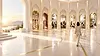 Seven luminous architectural arches representing the Worlds of the Human Mind