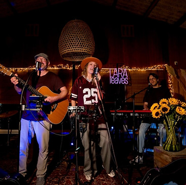 akoestische band tijdens avondfeest bruiloft met zangeres gitarist en toetsenist.jpeg