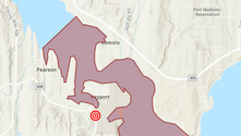 Mapa de la zona afectada por el vertido de aguas residuales.