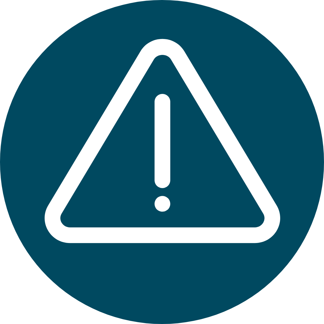 Icon: Caution sign.