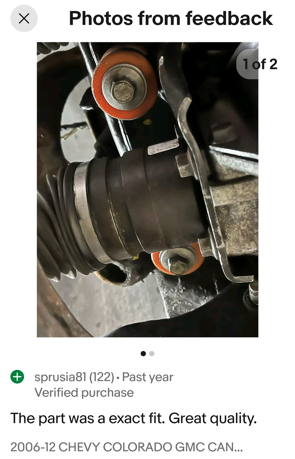 Thumbnail: 2006-12 Chevrolet Colorado GMC Canyon Front Differential Bushings Set