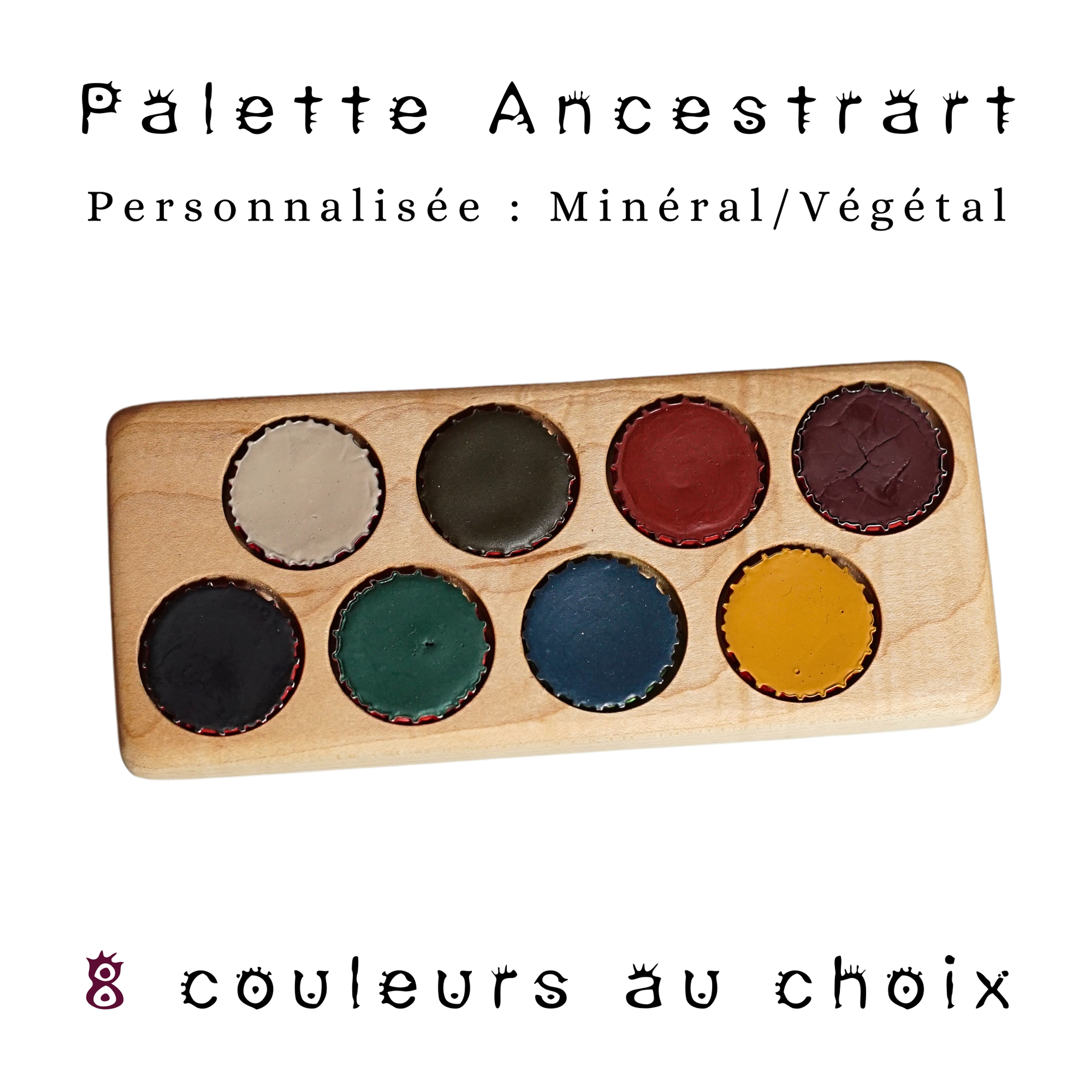 Palette d'aquarelle de 8 couleurs : Personnalisée