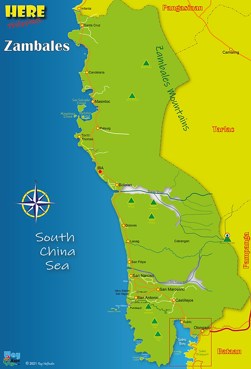 Map Of Zambales Province Zambales | Herephilippines