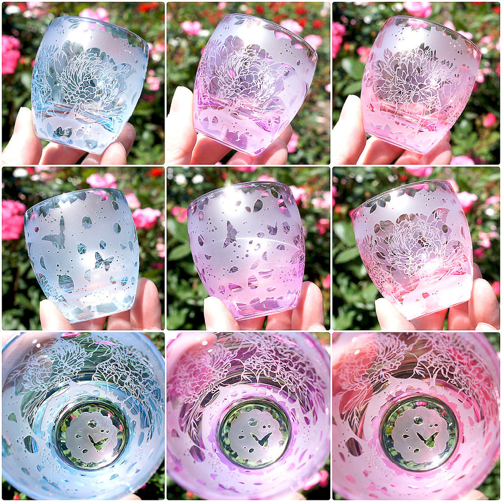 サムネイル： 淡彩芍薬牡丹のお猪口