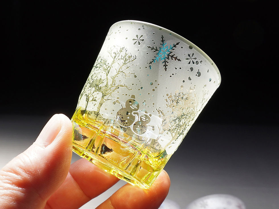 サムネイル： 静雪ショットグラス（彩華）ペア