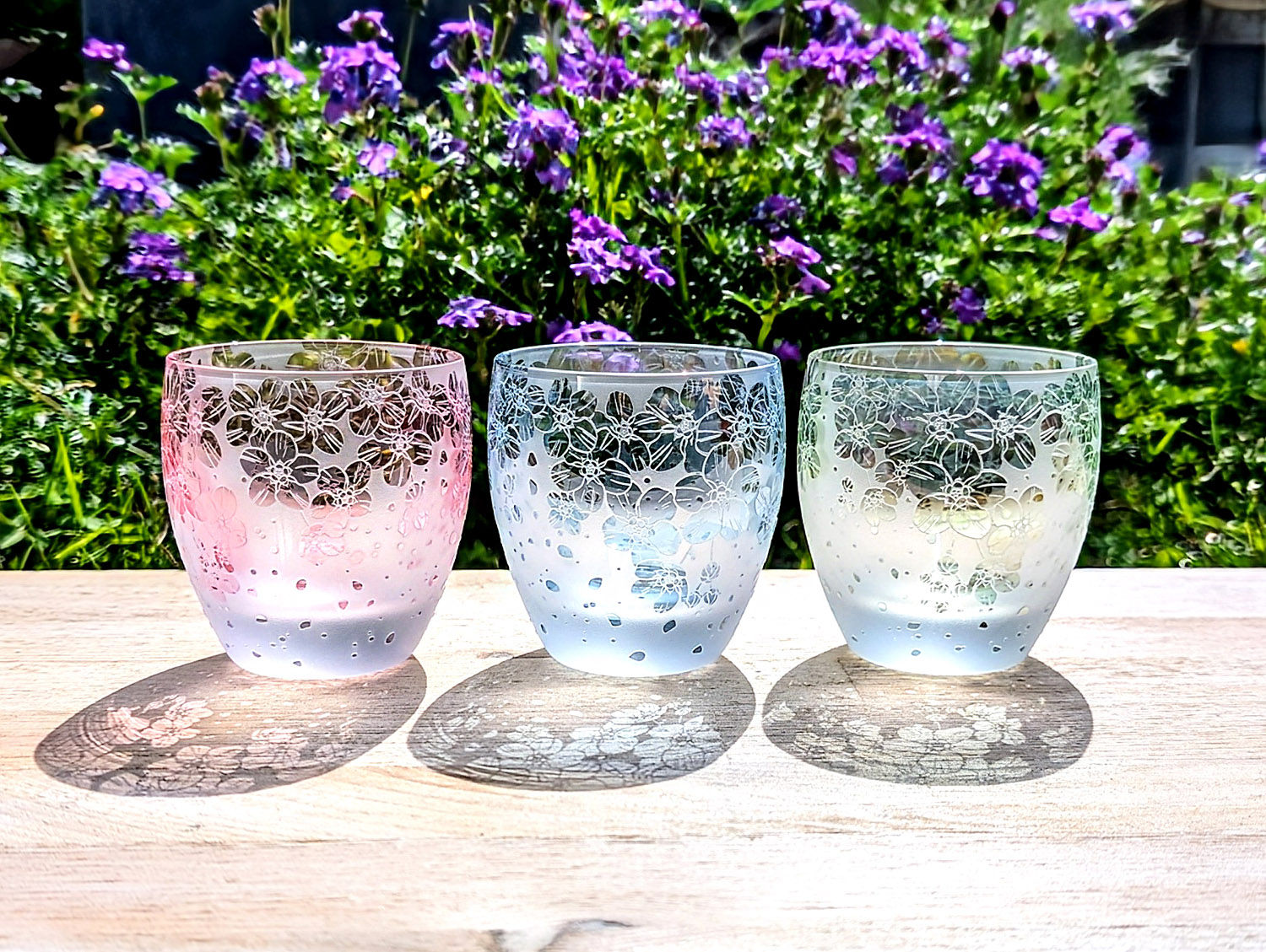 勿忘草淡彩お猪口