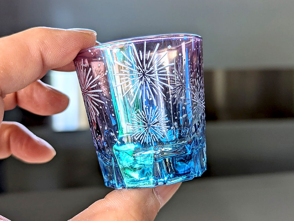 サムネイル： 【再販】花火お猪口（彩華）ペア