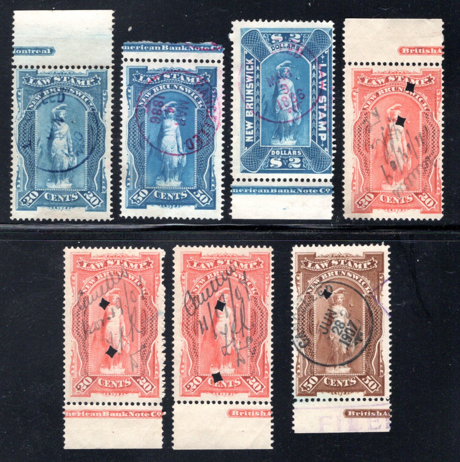 New Brunswick Law, Used, Imprint singles, NBL2, NBL3, NBL4, NBL6, NBL7, Canada