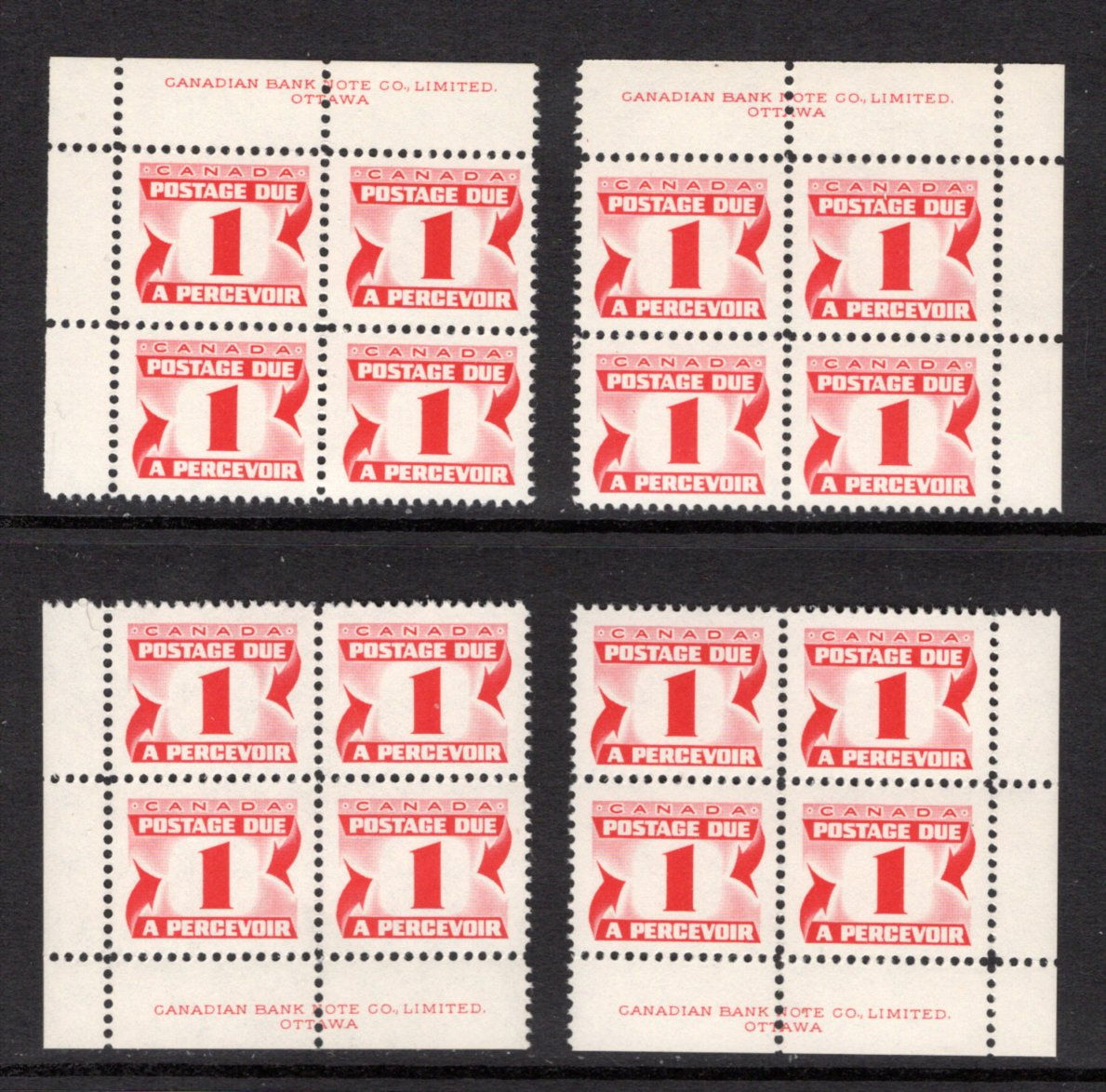 J34iii, Scott, 8c, HB, DEX, MNHOG, matched plate block of 4, 2nd Centennial