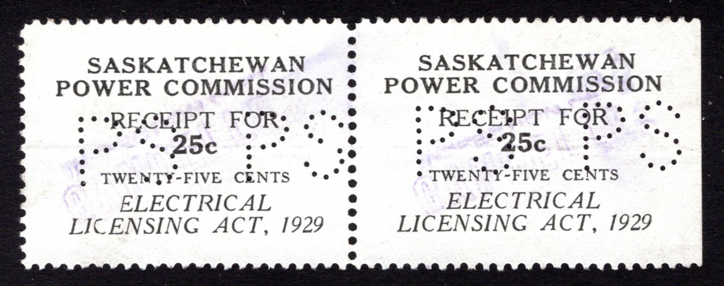 van Dam SE6a, damaged IC, with normal, Saskatchewan Power, Used, 1929, Canada