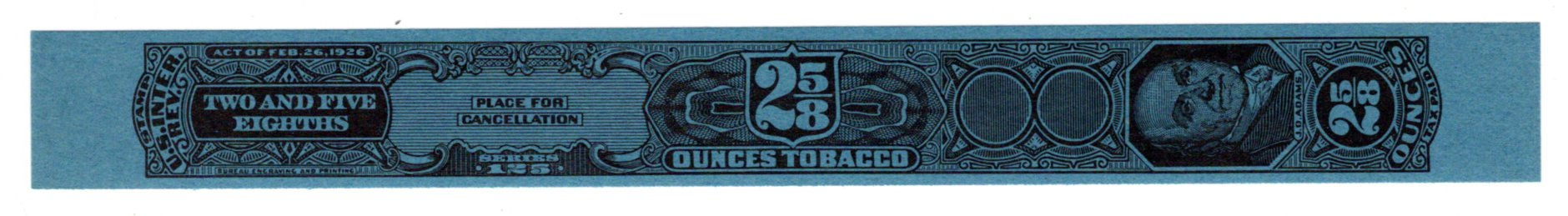 Springer TG1104b (TG982b), Series 125, 1955, 2 5/8 Ozs, Tobacco Strip, MNH, USA