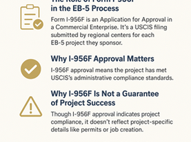 What Does a Project’s Form I‑956F Approval Really Mean for EB-5 Investors?