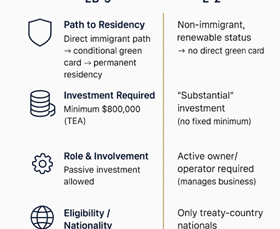 EB-5 vs. E-2 Visa: Which Investor Pathway Is Right for You?