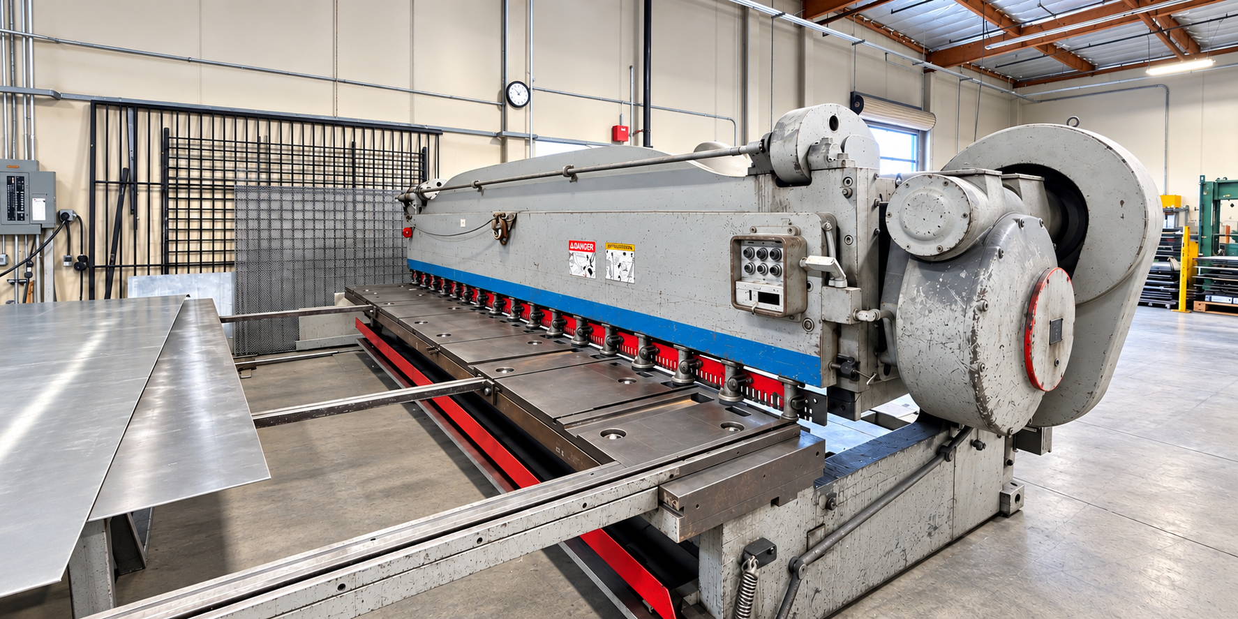 Blue Star Metals 16-foot shear, with capacity up to 3/8-inch mild steel