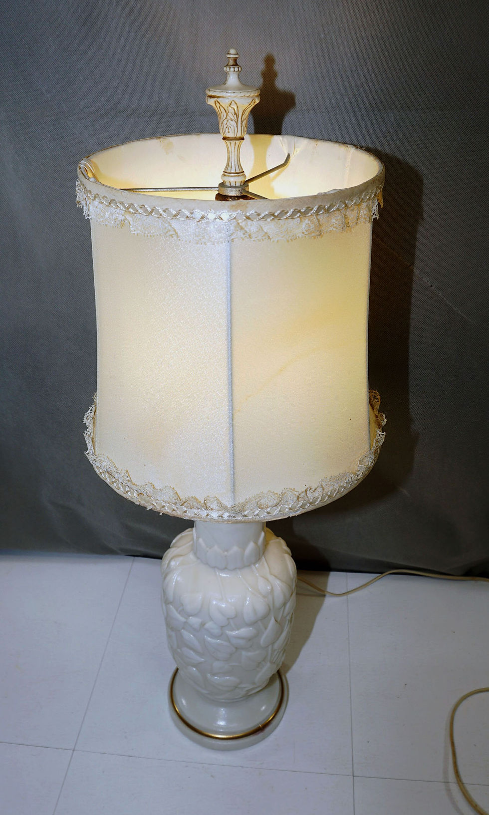 Thumbnail: Aladdin Table Lamp With Cloth Shade