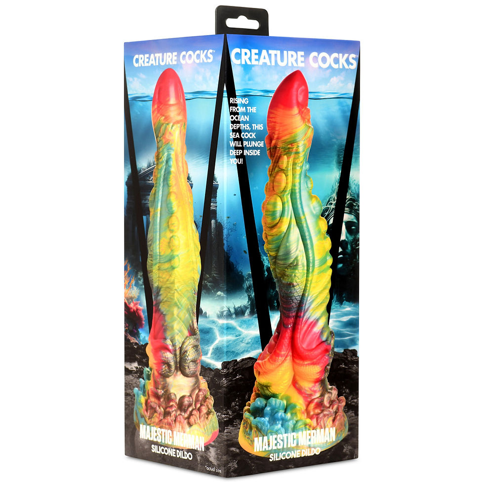 Thumbnail: XR Brands Creature Cocks Majestic Merman Silicone Dildo