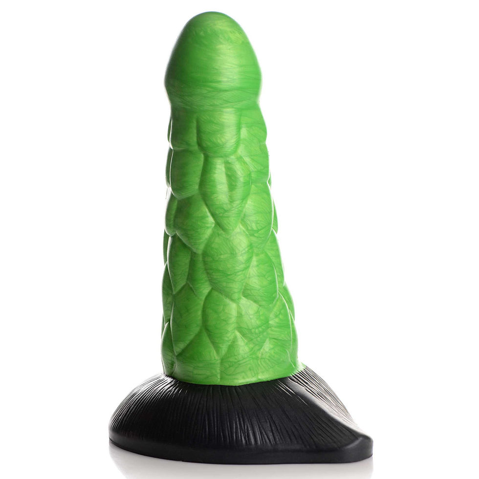 Thumbnail: XR Brands Creature Cocks Radioactive Reptile Silicone Dildo 7.5 Inch