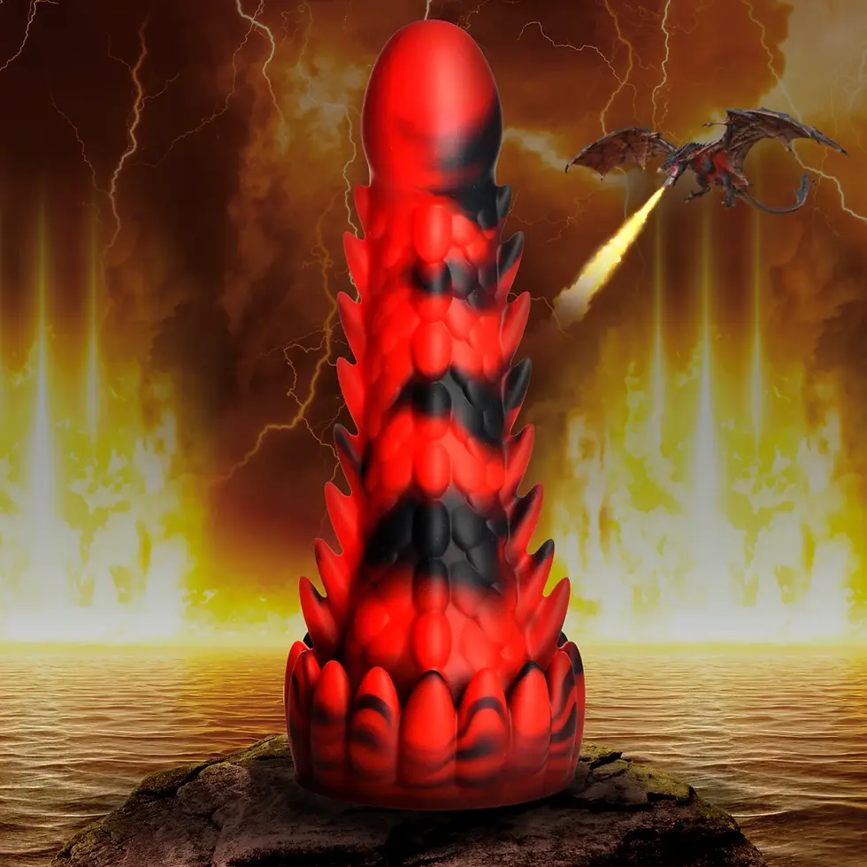 XR Brands Creature Cocks Demon Rising Scaly Dragon Silicone Dildo