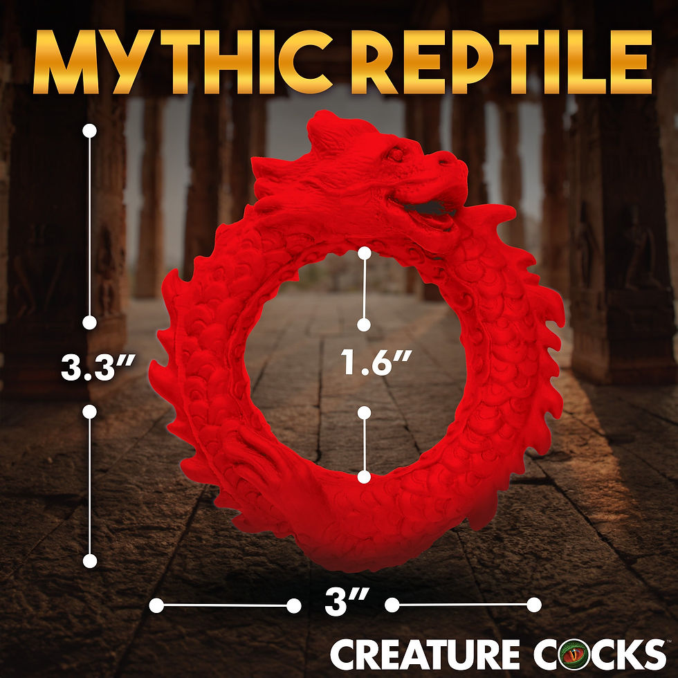 Thumbnail: XR Brands Creature Cocks Rise of the Dragon Silicone Cock Ring