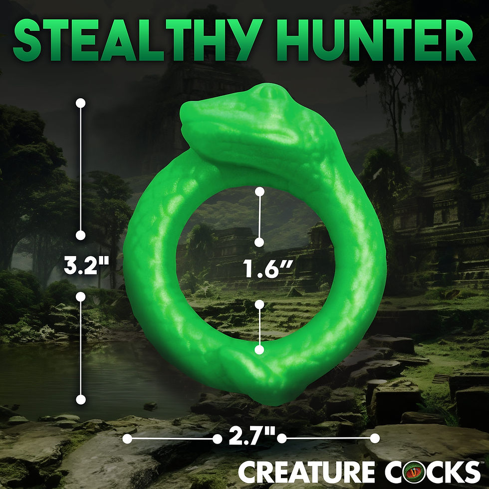 Thumbnail: XR Brands Creature Cocks Serpentine Silicone Cock Ring